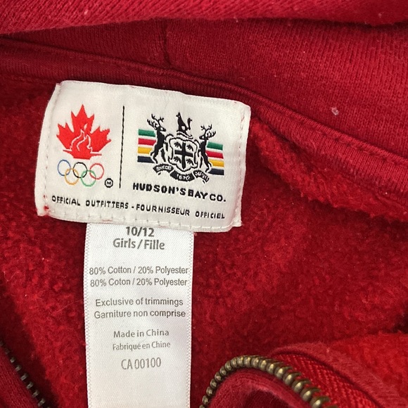 Hudson Bay Canada Olympic official maple leave zip hoodie - Picture 5 of 6